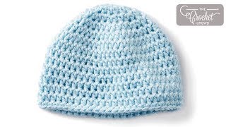 How to Crochet Easy Newborn Baby Hat [upl. by Selinski]