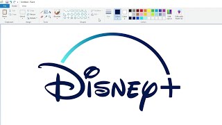 How to draw the Disney logo using MS Paint  How to draw the Disney Plus logo using MS Paint [upl. by Niltak978]