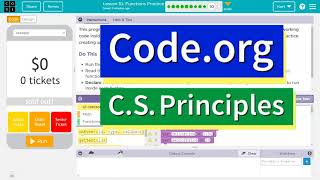 Codeorg Lesson 108 A  Ticket Prices  Functions Practice  Answer Tutorial  Unit 4 CSP [upl. by Callery]