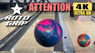 Rotogrip Attention Ball Test 4K UHD 60P feat Ebonite Polaris 로또그립 어텐션 [upl. by Laflam10]