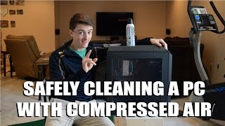 How to Safely Clean A PC Computer with Compressed Air Duster Best Method and Tips [upl. by Dorehs]