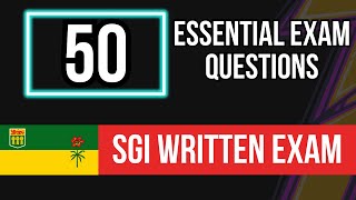 SGI Written Exam  Saskatchewan Knowledge Test 50 Essential Exam Questions [upl. by Ivett]