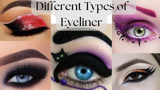 Different Types of EyelinerEyeliner DesignEyeliner TypesHow To Apply EyelinerEyeliner Hacks [upl. by Linnette]