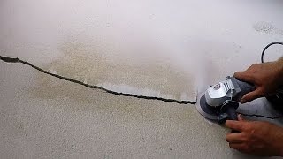 DIY Easy Big Crack Repair In Concrete Floor [upl. by Thistle]