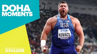 Joe Kovacs Wins Incredible Shot Put Gold  World Athletics Championships 2019  Doha Moments [upl. by Serica]