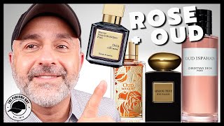 TOP 15 ROSE amp OUD FRAGRANCES  Favorite Rose And Oud Perfumes Ranked [upl. by Dnalro849]