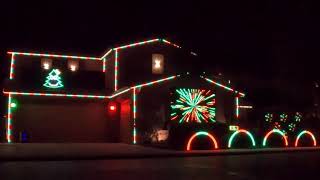 2021 Christmas Light Show THX Christmas Vacation Intro [upl. by Kostman]