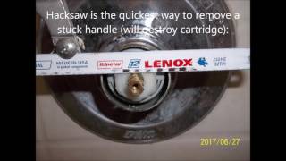 Removal Procedure For Stuck Delta Shower Handle And Stuck Delta Shower Cartridge [upl. by Petronia]