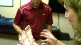 Dr Sheldon DC 82813 adjusting lateral impingement of talussinus tarsi syndrome [upl. by Allin490]