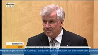 Antrittsrede von Horst Seehofer im Bundesrat  04112011 [upl. by Meryl]