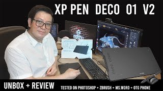 XP Pen Deco 01 v2 Unbox  Review  Draw  Sculpt  Write [upl. by Rhodes]