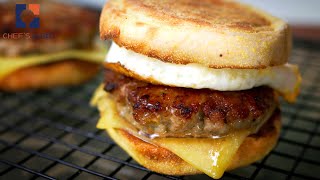 Easy McDonalds Sausage Egg McMuffin Recipe [upl. by Ezzo]