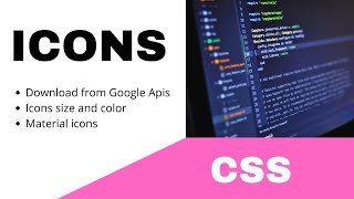 CSS  ICONS  DOWNLOAD FROM GOOGLE APIS MATERIAL ICONS  TUTORIAL [upl. by Mauretta]