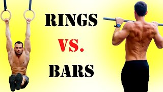 Calisthenics Ring Training VERSUS Straight Bar Training [upl. by Ailey]