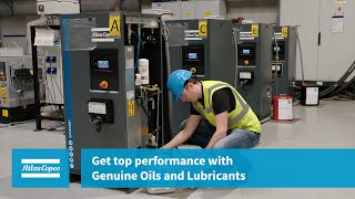 Atlas Copco  Get top performance with Genuine Oils and Lubricants [upl. by Nogem296]