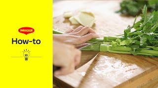 HowTo Sellerie schälen  MAGGI Kochstudio [upl. by Stichter322]