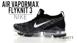 Nike Air VaporMax Flyknit 3 quotBlackWhiteMetallic Silverquot Mens Shoe [upl. by Blumenthal]