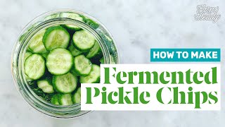 How to Make Pickle Chips  Easy Recipe for Naturally LactoFermented Cucumber Sandwich Pickles [upl. by Salokcin]