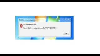 SQL Server instance not found  on PCM600  Verify that SQL server is installed and running [upl. by Lrad]