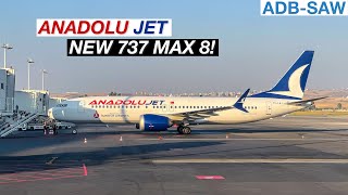 TRIP REPORT  AnadoluJet BRANDNEW Boeing 737 MAX 8 Economy Ex Business Seat  Izmir  Istanbul [upl. by Brag352]