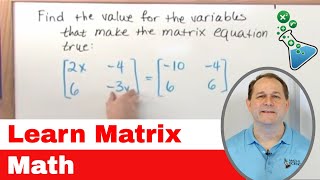 1  Intro To Matrix Math Matrix Algebra Tutor  Learn how to Calculate with Matrices [upl. by Llered]