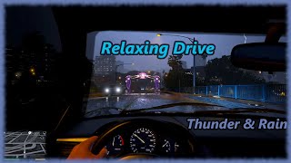 GTA 5  Relaxing Drive in the Rain Thunder amp Lightning No Commentary [upl. by Fuller]