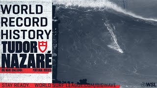 The History Of Big Wave World Records At Nazaré  TUDOR Nazaré Big Wave Challenge [upl. by Annatsirhc]