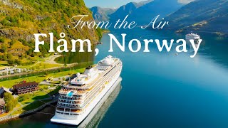 Flam Norway Summer  Fjord Trip from OsloBergen  Bucket List Holiday Location  From the Air 4K [upl. by Aiderfla851]