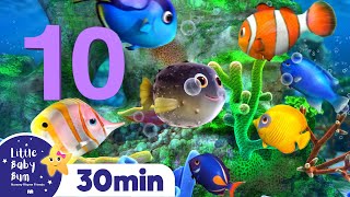 Ten Little Fishes  Nursery Rhymes and Kids Songs  Little Baby Bum [upl. by Nnazil]