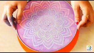 How to use stencil for rangoli design [upl. by Hakeber92]