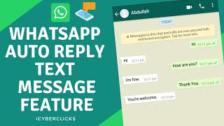 Whatsapp Auto Reply Text Message Feature HD [upl. by Nolur631]