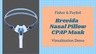 Fisher and Paykel Brevida Nasal Pillow CPAP Mask Visualization Demo [upl. by Entroc60]