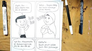 Cara Membuat Gambar Komik Lucu [upl. by Yelyah]