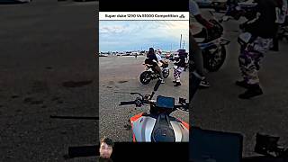 Super Duke 1290 vs s1000rrr competition shorts automobile superbikereaction smartphone darkwarr [upl. by Iznek]