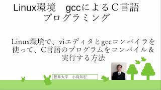 Linux環境 gccによるＣ言語プログラミング [upl. by Einnos663]