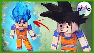 DE PAPEL GOKU Minecraft QUE VIRA SS BLUE Dragon Ball Super Papercraft [upl. by Aniroz47]