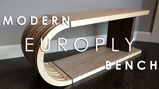 Modern Bench Europly and Walnut XCarve CNC [upl. by Utas]