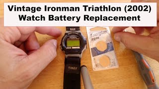 Replacing a Vintage Timex Ironman Triathlon Watch Battery  Circa 2002 [upl. by Villiers]