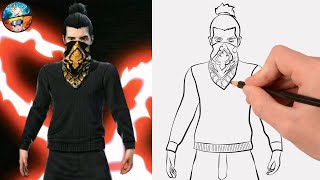 DRAWING ANKUSH FF BUNDLE SKIN FREE FIRE  HOW TO DRAW ANKUSH FF  Gambar Free fire [upl. by Noirad]