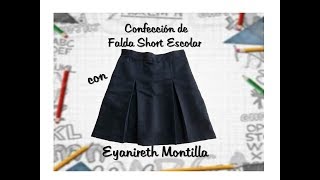 Confección de Falda Short Escolar [upl. by Aurora]