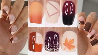 TOP 42 EASY FALL NAIL IDEAS  huge fall nail art compilation [upl. by Leahplar914]