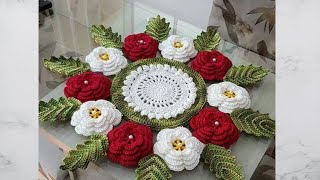 crochet tutorial tapete carpeta navidad 2022 how to [upl. by Etteve]