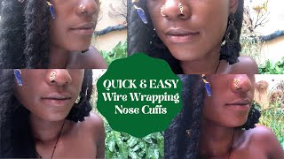 DIY NOSE RINGS  CUFF TUTORIAL  QUICK amp EASY  FAKE PIERCINGS  WIRE WRAPPING  NO PIERCING NEEDED [upl. by Oicatsana]