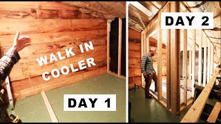 Walk In COOLER BUILD Day 1 amp 2 [upl. by Meuse]