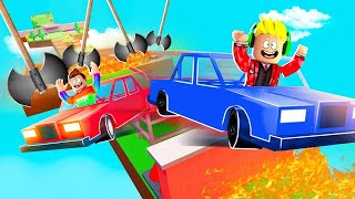 Me And My Dad Must ESCAPE IMPOSSIBLE CAR OBBY in Roblox [upl. by Atteloc]