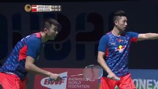 Dubai World Superseries Finals 2015  Badminton F M5MD  AhsSet vs ChaiHong [upl. by Nylirej]