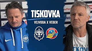 Trenéři po zápase Rytíři Kladno  HC Vítkovice Ridera Otakar Vejvoda a Jiří Veber [upl. by Wonacott]