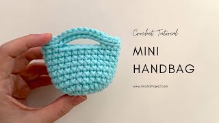 Crochet Mini Handbag Tutorial  Stepbystep Crochet Along [upl. by Garner]