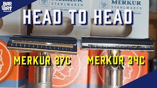 💈 MERKUR BATTLE  34C vs 37C Slant amp Gillette Super Stainless 💈 [upl. by Aivek]