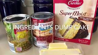 4 Ingredients Dump Cake  Cherry Pineapple [upl. by Rellia775]